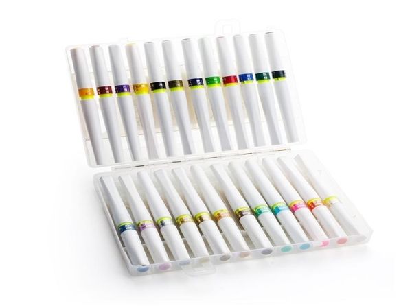 Superior 1224 colores Wink of Stella Brush Markers Glitter Brush Sparkle Shine Markers Pen Set para dibujar y escribir 2012126916286