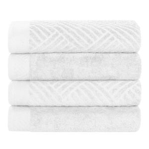 Toalla de algodón egipcio de tejido de cesta superior con fuerte absorción de agua, que incluye: 4 toallas de baño de peso medio estilo básico, artículos básicos para el hogar, toallas jacquard y