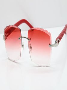 Fournisseurs supérieurs lunettes sans monture femme rouge aztèque lunettes de soleil métal mélange bras 3524012 lunettes de soleil unisexe lunettes de soleil lentille sculptée C De8622350