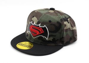 Superman Batman gorra para niños verano Snapback Camo Superman gorras de béisbol para niños sombrero plano de Anime niño niñas Hats241V3447218