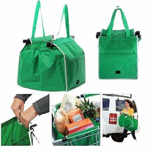 Supermarkt Shop Tas Eco Friendly Trolley Tote Dikke Cart Tassen Grote capaciteit Handtassen opvouwbare herbruikbare vrouwen Cart Bag C1IC#