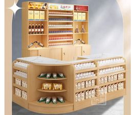 Comptoir à caisse en bois massif du supermarché petit magasin de collations mère et magasin de magasin pour bébés Store de dépanneur de magasin de dépanneur
