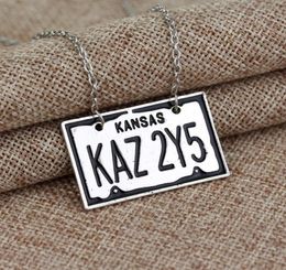 Bijoux surnaturel Kansas Kaz 2Y5 Numéro de plaque d'immatriculation Collier pour femmes et hommes PS05345961337