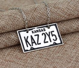 Bijoux surnaturel Kansas Kaz 2Y5 Numéro de plaque d'immatriculation Collier pour femmes et hommes PS05343485219