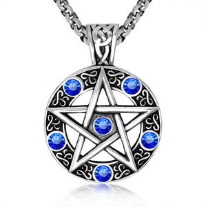 Collier Supernatural Pentagramme Pentacle Étoile À Cinq Branches Wicca Pagan Dean Winchester Pendentif Vintage Gothique Bijoux En Gros