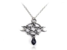 Collier de lune de Penram surnaturel Black Crystal Pendant Witch Protection Star Amulet For Women Charm Bijoux Accessoires Gift17344006