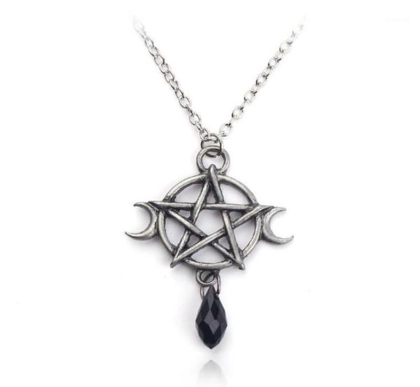 Collar sobrenatural de Penram Moon, colgante de cristal negro, amuleto de estrella de protección de bruja para mujer, accesorios de joyería con dijes Gift17144487