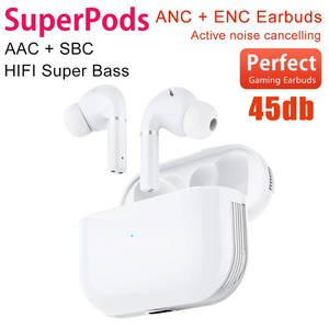 Superpods Pro 2 3 ANC TWS Bluetooth 5.2 Actief Actieve ruisonderdrukking Hoofdtelefoons BES 2500ZP AIROHA 1562A Gamer Sports Earbuds