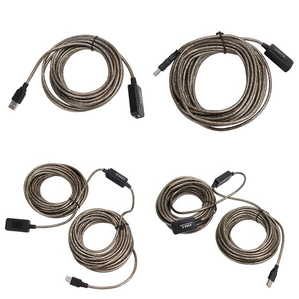 Câble d'extension SuperSpeed USB 2.0 5M/10M/15M/20M répéteur mâle à femelle M/F intégré IC double blindage de haute qualité