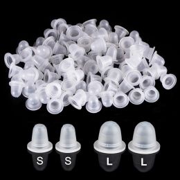 Supplies 100/300/500/1000pcs Silicone en silicone microblading tatouage Capuchage à encre S / L Conteneur de support de pigment jetable pour accessoires de tatouage