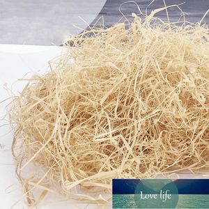 Benodigdheden 100g / 200g Naturel Uncolored Raffia Jute Gift / Bruiloft Snoep Verpakking Materiaal Box Filler Verscheurde Crinkle Paper