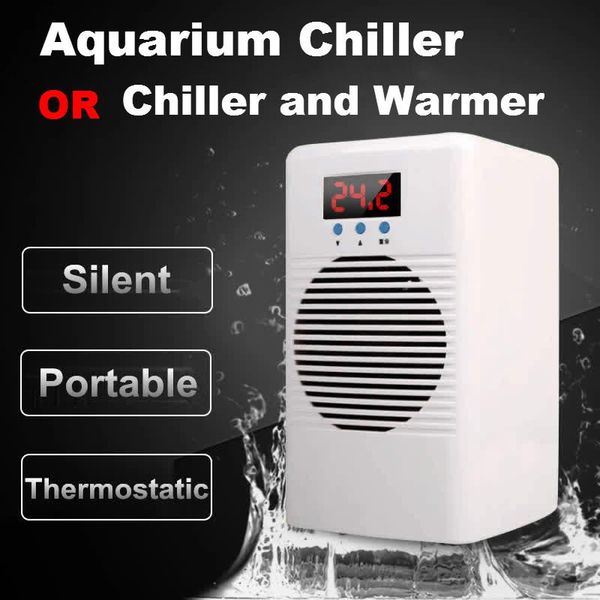 Fournitures 110240 V Refroidisseur d'eau d'aquarium ou refroidisseur plus chaud Contrôle de la température à semi-conducteur pour réservoir de crevettes de poisson Réservoir de récif de corail marin
