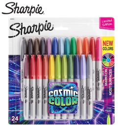 Supplies 12 / 24Colors American Sharpie Marker Permanent Pen Industrial Dust Free Free 1,0 mm Laboratory Tattoo Pen Stationary Supplies