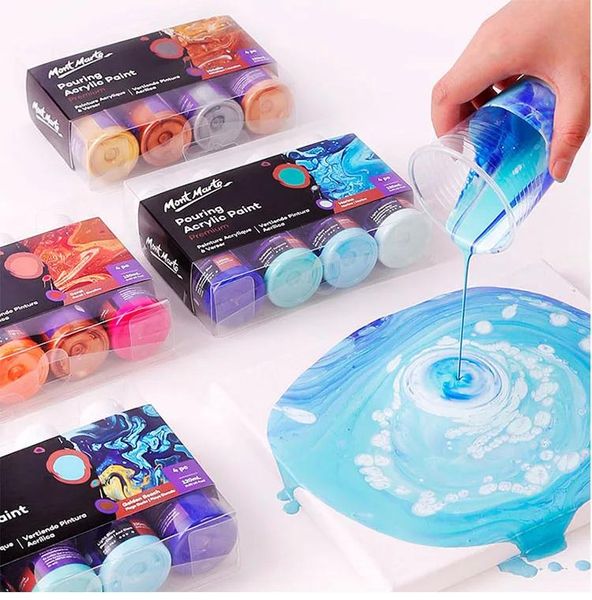 Fournitures 120 ml ensemble de peinture acrylique peinture sur tissu peinture marbrée huile de silicone acrylique verseur moyen outil de dessin pour artiste bricolage fournitures d'art