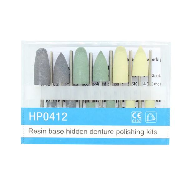 Supplies 12pcs / boîte Kit de polissage composite dentaire pour polissage à basse vitesse en céramique en céramique Polonters en caoutchouc