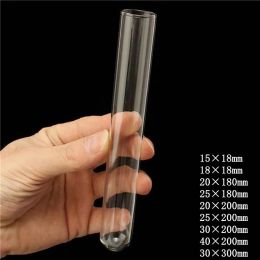 Supplies 12pcs / lot Longueur 180/200/300mm en verre transparent tubes à essai avec fond rond pour la verrerie scolaire / laboratoire