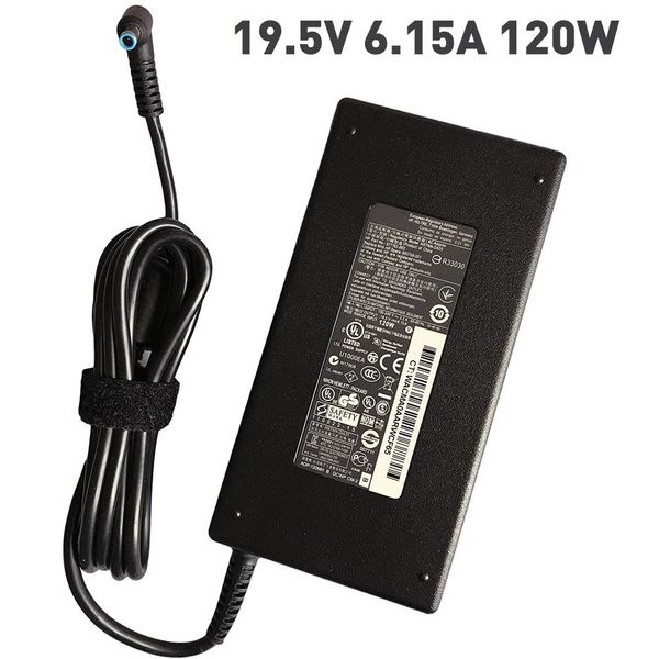 Suministros 19.5V 6.15A 120W Adaptador de CA para HP Omen 17 Envy 15 Cargador de la computadora portátil Cargador de batería