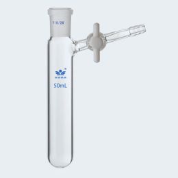 Suministros 1 PC Glass de laboratorio 10/25/50/100/250 ml Mastador de reacción bucal de molienda Tubo Schlenk con pistón PTFE