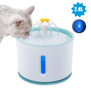 2.4L Kat Hond Waterfontein Automatische Kat Drinkbak Met LED Elektrische USB Superstille Huisdier Water Dispenser Drinker