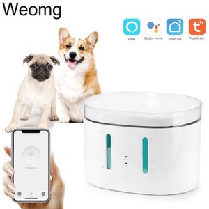 Fournitures 2.5L WIFi TuYa APP Smart Pet Cat Filtre à eau Abreuvoir automatique pour chat chiens mangeoire abreuvoir distributeur automatique fontaine à boire