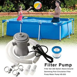 Fournitures Pompe de filtre de piscine électrique 220 V pour outil de nettoyage de piscine Ensemble de filtres pour pompe de filtre de circulation de piscine Pompe à eau