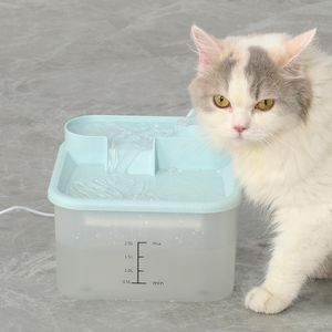Fournitures 2L Fontaine d'eau pour chat Filtre automatique USB Électrique Muet Chat Bol à boire Recirculation Filtrage Abreuvoir pour chats Distributeur d'eau pour animaux de compagnie