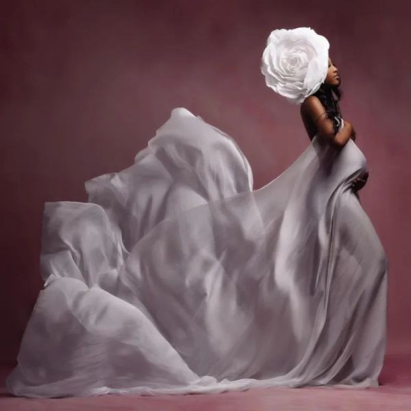 Supplies 30d mousseline maternité photographie accessoires 1x1,5 m de bricolage matériaux tissu robe de mariée en tissu tissu tissu bébé berceau rideau