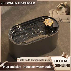 Fournitures 3L Fontaine d'eau pour Chat USB Bol d'abreuvoir électrique muet pour Animaux de Compagnie avec Circulation de lumière LED Fontaine d'eau Potable Automatique pour Chats