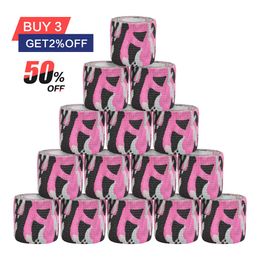 Benodigdheden 5*480cm Wegwerp Selfadhesive Flex Elastic Camouflage Bandage Tattoo Handgreep Grip Tube Wrap elleboogstick Medische tape C5