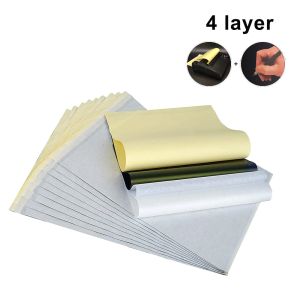 Supplies 50 / 100pcs 4 couches Papier de transfert de tatouage A4 Copie de carbone Tracing Thermal Transfer Paper Tattoo Copier Supplies Pochical