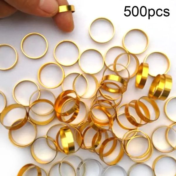 Suministros 500 piezas de anillos de metal para patas de pájaros, anillos con clip para patas para palomas, pollitos, aves de corral pequeñas, pollos, etiquetas para pájaros, suministros C42