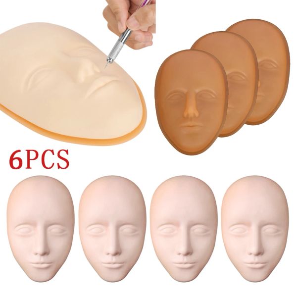 Supplies 5d Facial Tattoo Training Head Silicone Practice Permanent maquillage Makeup Lief Tatouage Skin Mannequin Face Head Tattoo ACCESSOIRES