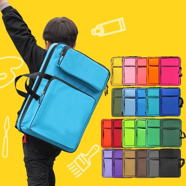 Suministros Bolsa de arte para niños de dibujos animados de 8k para tablero de pintura Herramientas de dibujo Kits de dibujo lindos Bolsa de dibujo impermeable para niños Conjunto de arte Suministros de arte