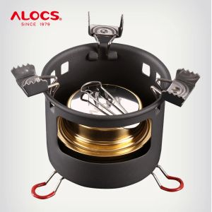 Alocs Csb02 Csb13 Compact Mini Spirit Burner Alcoholkachel met standaard voor buiten backpacken Wandelen Camping Oven