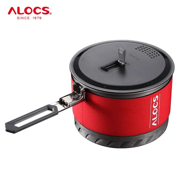 Supplies ALOCS CWS10 CWS1 Échange de chaleur extérieure Camping Cooking Pot Great de repliement des ustensiles de cuisine pour randonnée