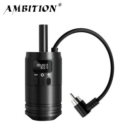 Ambition Ambition Wireless Tattoo Battery Grip Power 1600mAh Interface RCA Portable Taille de 34 mm pour les machines à tatouage de cartouche rotative