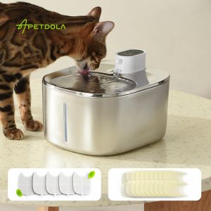 Supplies Apetdola 4l Wireless Cat Chat Water Fountain for Cats Dog Drinker avec un capteur de mouvement Dispensateur d'eau de chien FS10PRO