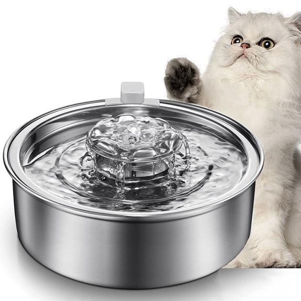 Suministros Fuente de agua automática para gatos LED Alimentador de agua silencioso eléctrico Suministros Bebedero para perros y mascotas Dispensador de bebidas para mascotas para perros y gatos