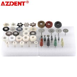 Supplies AZDENT 51Pcs/Box Dental Polishing Kit Laboratory HP Polisher Set 2.35mm Shank Diameter Burs Brush Grinding Clinic Lab Tools 2023