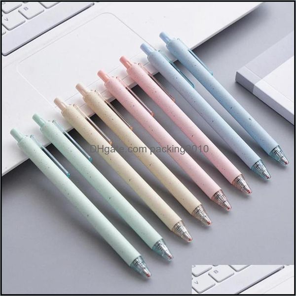 Fournitures Affaires Industrialgel Stylos Presse Écriture Noir Stylo Neutre Pour L'école Étudiant Bureau Cadeaux 0.5Mm Stylo À Bille Signature Papeterie Dr