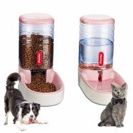 Suministros alimentador de gato 3.8l bebedor de alta capacidad Automático tazones de agua Prevención de fugas de agua Dispensador de kibble para mascotas