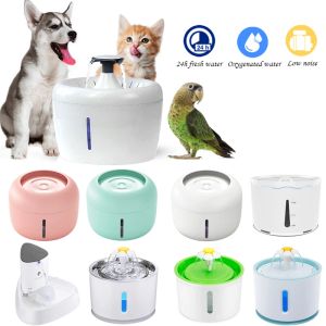 Suministros Fuente de agua para gatos, tazón para beber para perros, dispensador de agua automático USB para mascotas, bebedero LED súper silencioso, alimentador automático para gatos y perros