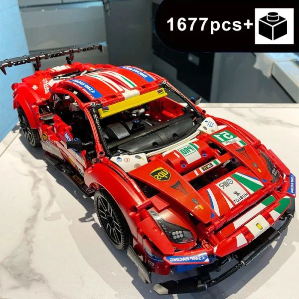 Supplies Christmas Toy Supplies 1677 PCS Technical Racing Car Building Blocs Model Speed Spee Sports Vehicle Moc Assemble Bricks Kids