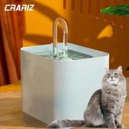 CRARIZ Automatische kattenwaterfontein USB Elektrische mute-kattendrinkbak 1,5 liter en filtratiewaterdispenser Hond Kat-accessoires