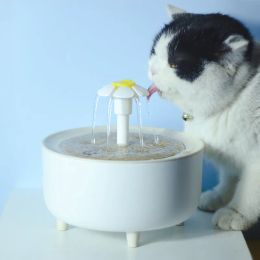 Fournitures Fontaine d'eau pour chat mignon, recirculation automatique, filtre automatique pour chat, distributeur d'eau pour animaux de compagnie, fournitures, abreuvoirs électriques USB pour chat