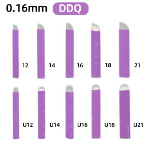 Levert DDQ Purple 0,16 mm Nano Blades Microblading naalden permanente make -up wenkbrauw tattoo microblade 3D borduurwerk nanoneedles