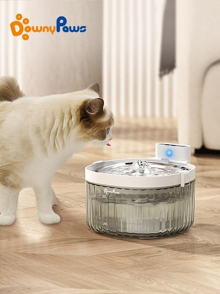 Supplies DowpyPaws Fonctionnement de la batterie de la batterie Cat Fountain Mouvement de mouvement Dispensateur Dispensateur Drinker Drinker Anipan inoxydable en acier en acier