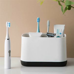 Fournitures porte-brosse à dents électrique grand caddie de salle de bain organisateur de rangement bain toilette étagère de salle de bain porte-dentifrice organisateur étui