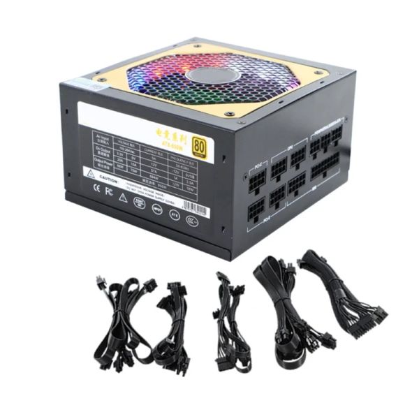 Suministros F3MA Versátil 850W Fuente de alimentación de PC totalmente modular con múltiples conectores eficiencia Térmica Luz RGB Luz