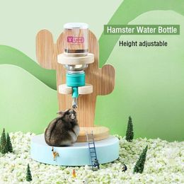Benodigdheden Waterfles voor hamsters met standaard Knaagdieren Automatische waterfontein Hangende waterflessen voor cavia-konijnen
